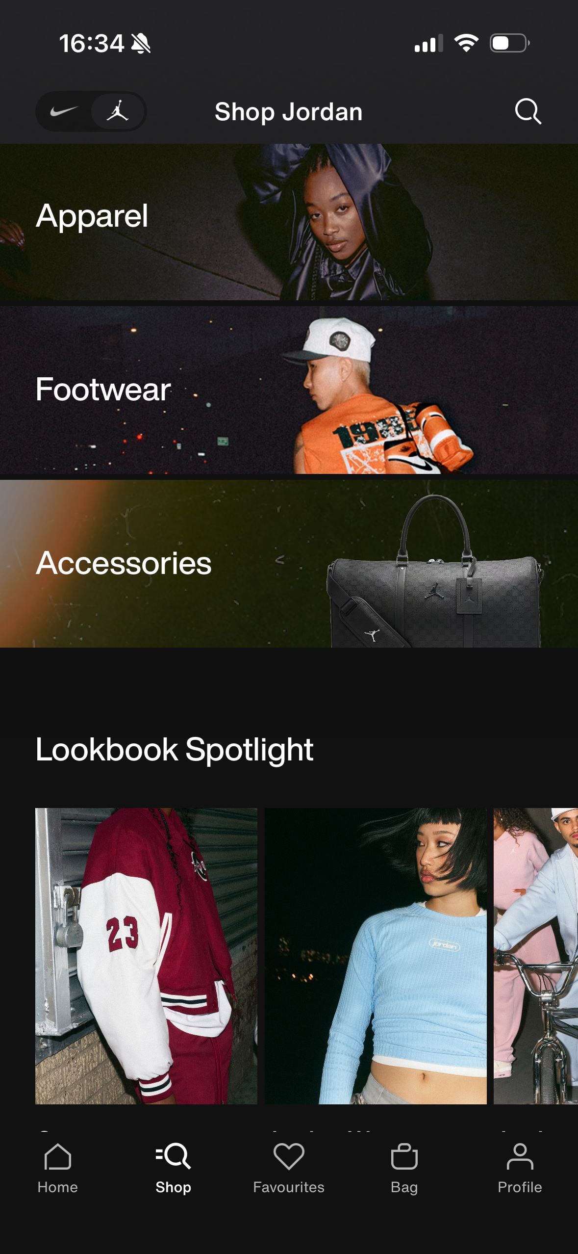 Fashion app benchmark showing editorial campaign content
