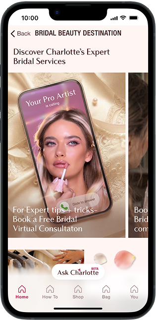 Expert bridal services carousel in the campaign app experience